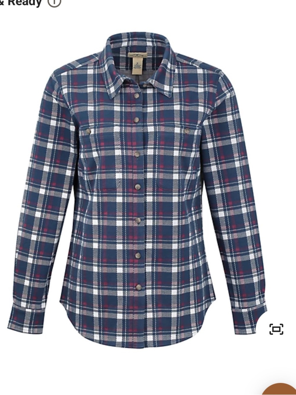 Women’s Flannel Button Down Shirt Size Medium